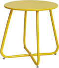 Elevon E-Coated Steel Side Table Weather Resistant Outdoor 17.5” Round End by ELEVON