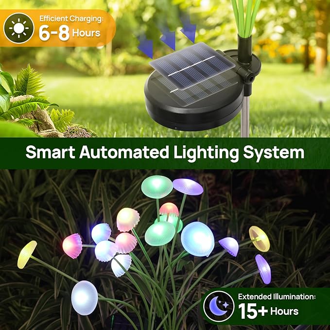 Solar Garden Lights, Waterproof Firefly Outdoor Decor - Image 5