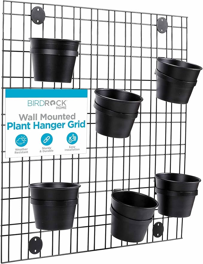BIRDROCK HOME 6 Pot Garden Wall Grid by BIRDROCKHOME
