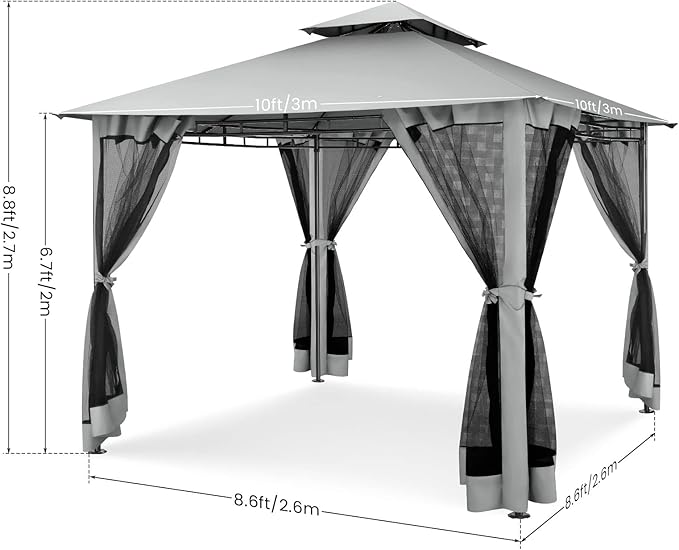 COBIZI Gazebo 10x10 Heavy Duty Gazebos - Image 3
