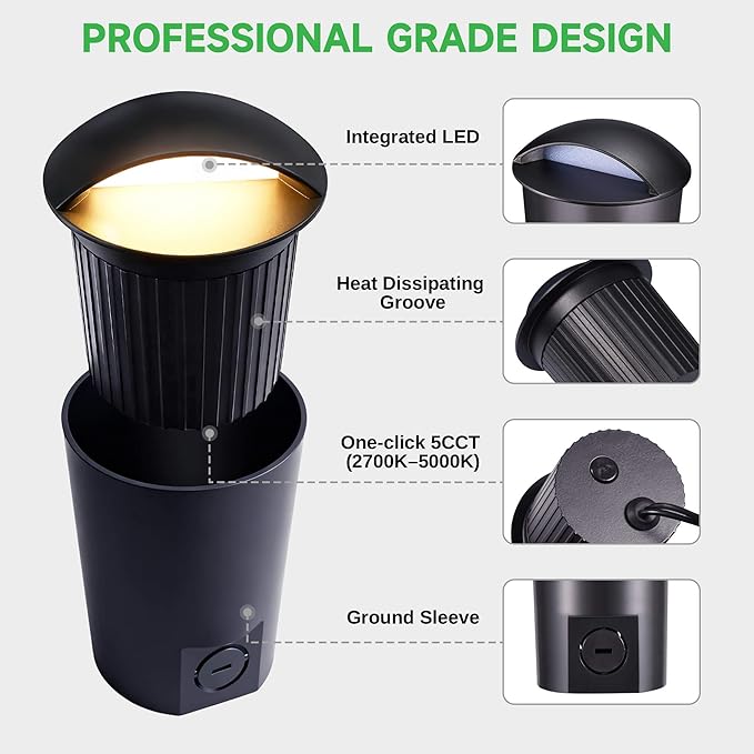 Low Voltage LED Well Landscape Lights - 12V Outdoor IP67 Ground Light - Image 6