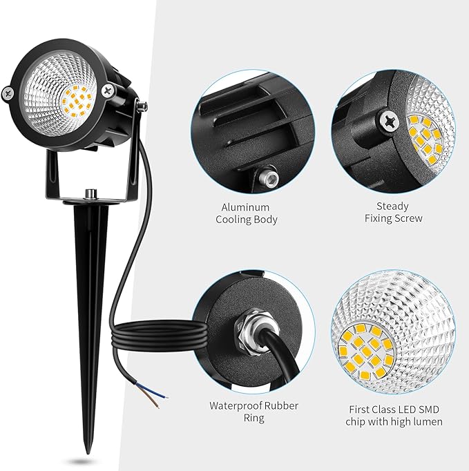 Low Voltage Landscape Lights, 10W 12/24V 2700K Warm White Landscape Lighting - Image 7