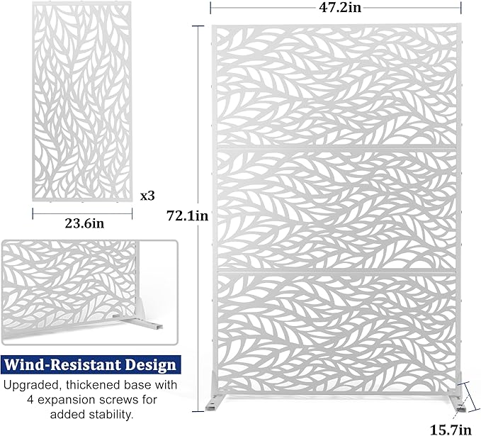 Outdoor Privacy Screen, Freestanding Privacy Fence Panels - Image 2