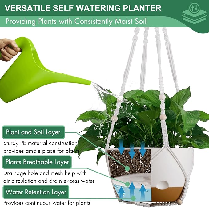 Set of 2-10 Inch Hanging Planters - Image 5