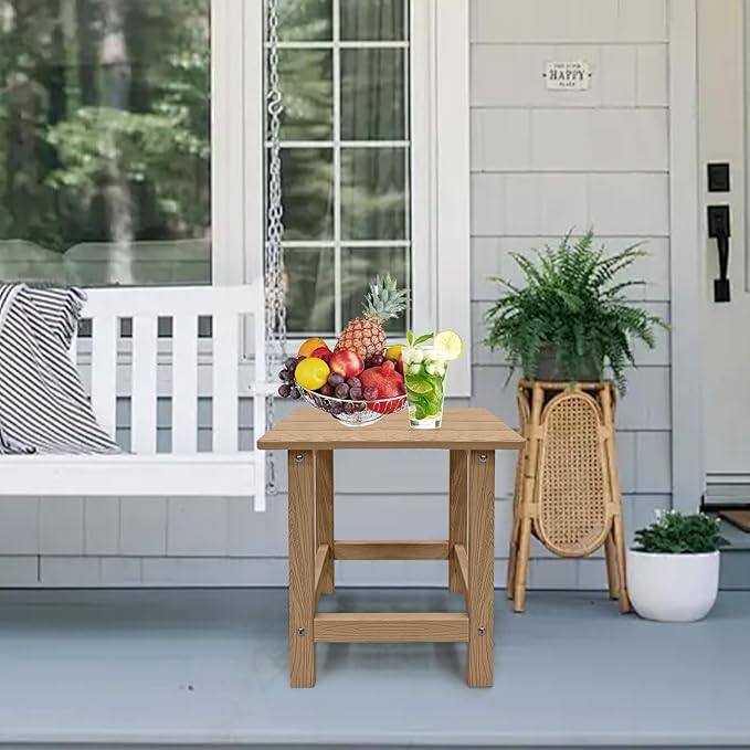 Outdoor Side Table, HDPS Single Adirondack Side Table Weather Resistant - Image 2
