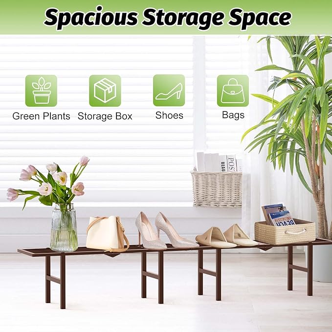 2 Pack Metal Plant Stand Outdoor Indoor, 1 Tier Folding Tiered Flower Plant - Image 4