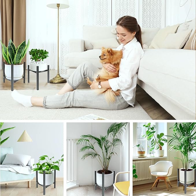 Airpark Plant Stand Indoor, Adjustable Metal Modern Plant Stands, Heavy Duty - Image 7