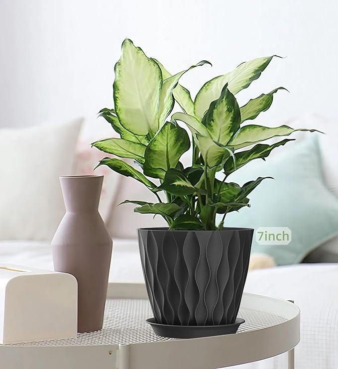 4/4.5/5/5.5/6/6.5/7 Inch Plant Pots, 7 Pack Flower Pots - Image 4