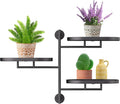 Window Sill Rotating Plant Stand Shelf Indoor Black Metal Floating Shelves by YQSLYSF
