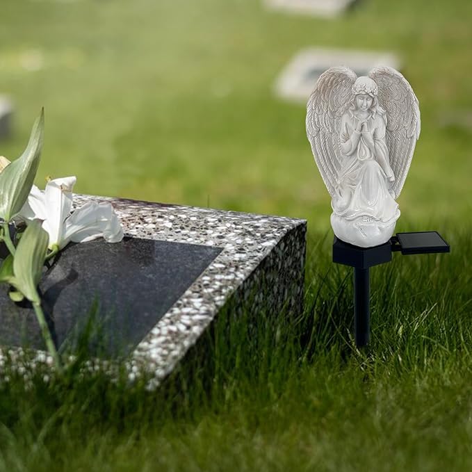 Solar Garden Angel Lights, Waterproof Outdoor Garden Angels Statue Decorations - Image 7