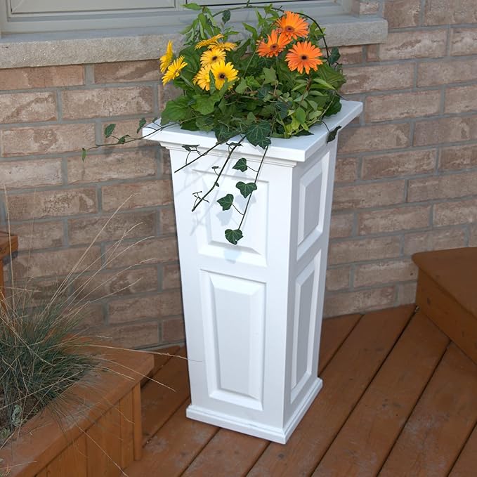 Mayne Nantucket 32-Inch Tall Planter – Self-Watering, Weather-Resistant Planter - Image 7
