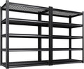 Set of 2 71"H Garage Shelving-3000LBS 5 Tier Storage Shelves, Adjustable Heavy by Unknown