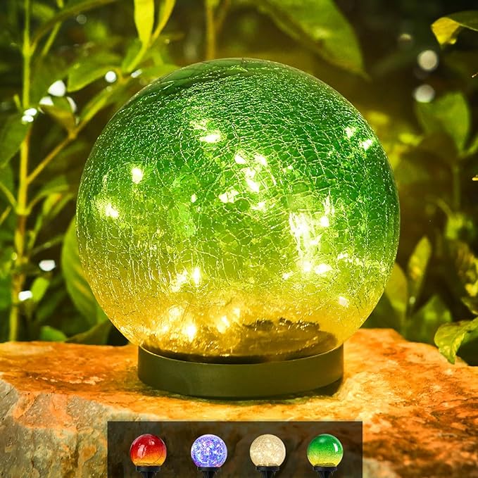 Outdoor Waterproof IP65 Solar Globe Lights, Led Solar Light Balls by Unknown