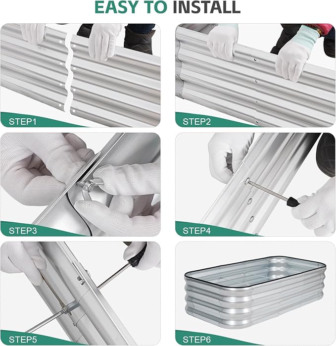 3 in 1 Galvanized Raised Garden Bed - Image 8