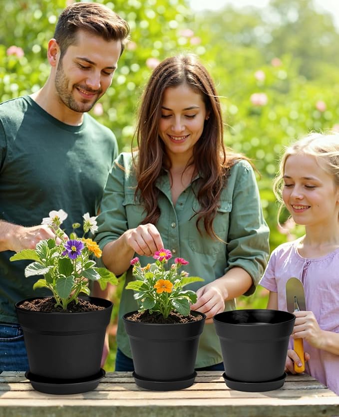homenote Plant Pots, 6/7.5 Inch Flower Pots - Image 2