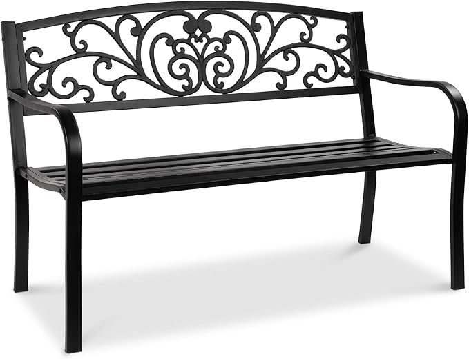 Best Choice Products Outdoor Bench Steel Garden Patio Porch Furniture by BestChoiceProducts