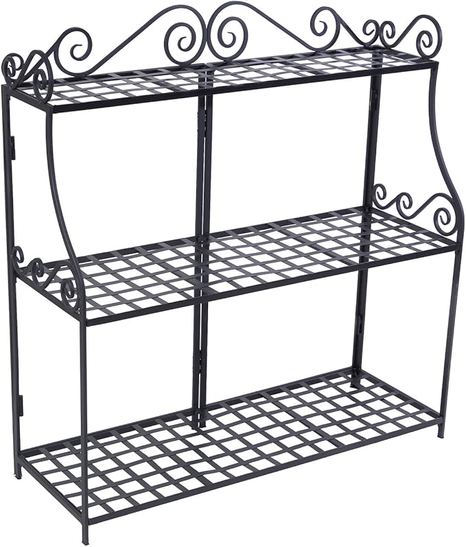 Panacea Products Forged 3-Tier Plant Stand by Panacea