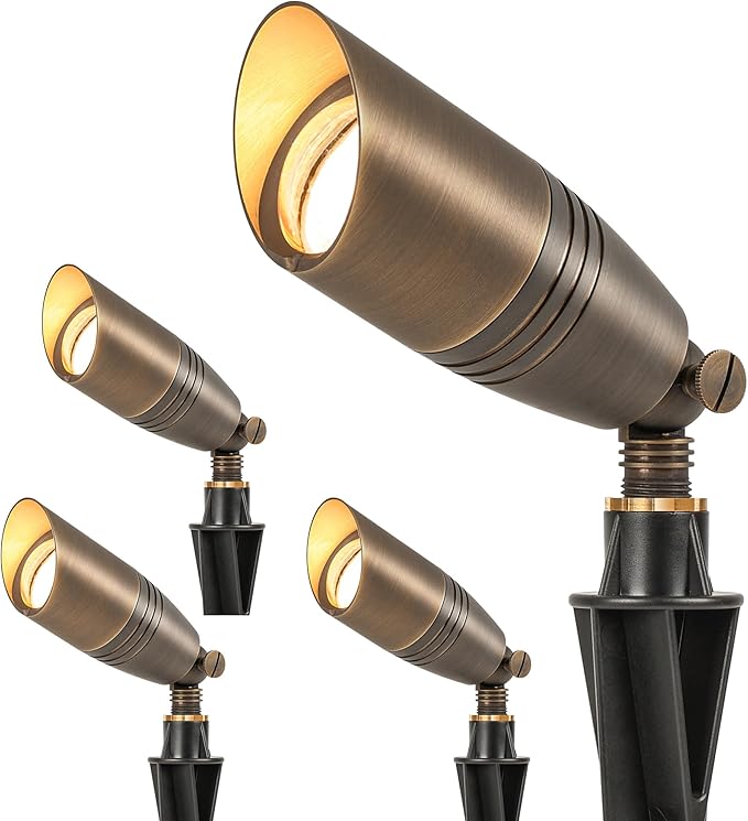LUTEC Solid Brass Low Voltage Landscape Lighting, 12V Heavy Duty Waterproof by LUTEC