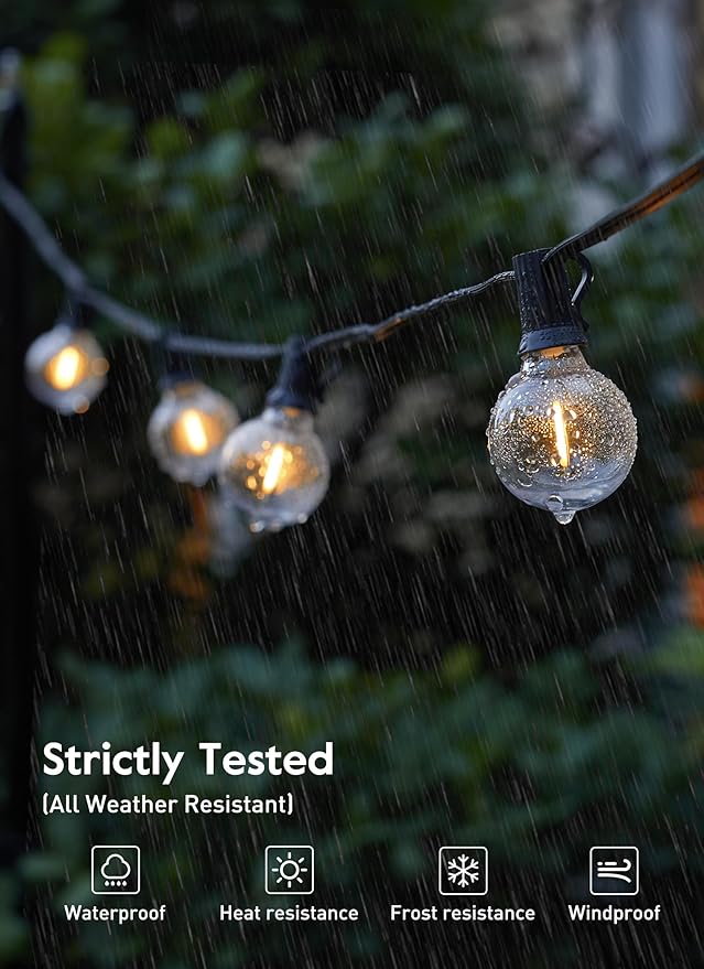 Brightown LED Outdoor String Light, 109 Feet Patio Lights - Image 5