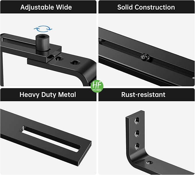 HFHOME 6PCS Adjustable Planter Box Brackets, Brackets - Image 9
