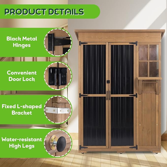 51" L Outdoor Storage Cabinet Waterproof - Image 6