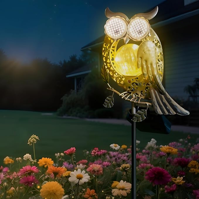 Solar Lights Outdoor Decor, Solar Owl Yard Decorations Outdoor, Garden by Unknown
