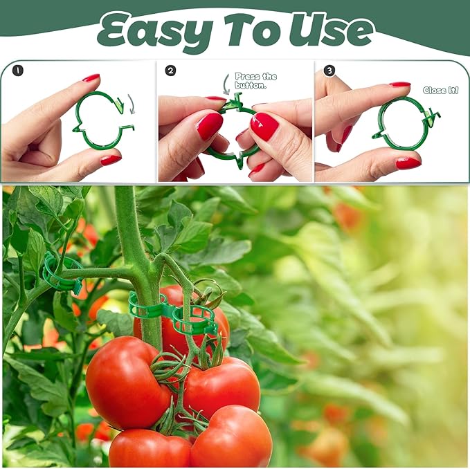 OJYUDD 400 Pcs Tomato Clips, Plastic Vine Clips, Plant Support Clips - Image 4