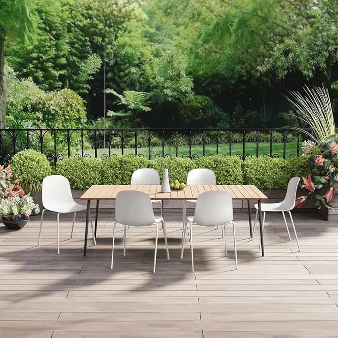 2xhome Modern Stackable Armless Dining Chair | Plastic Shell Seat - Image 9