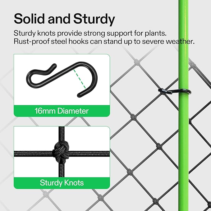 VIVOSUN 5 x 5Ft. Elastic Trellis Netting - Image 4