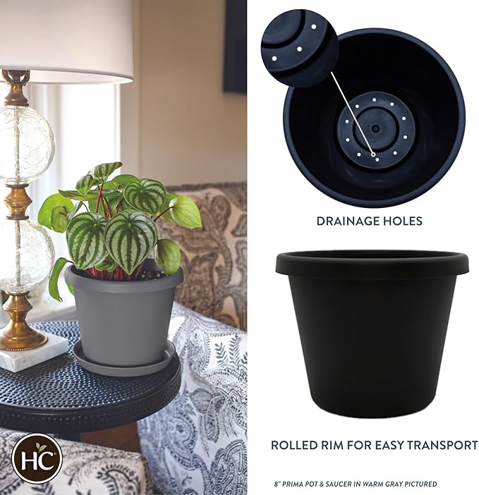 The HC Companies 16 Inch Round Prima Planter - Image 2