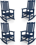 Oversized Rocking Chair Set of 4, Outdoor Rocking Chair by THOEOE