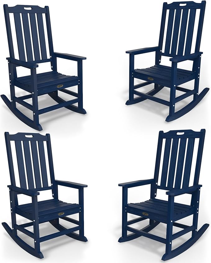 Oversized Rocking Chair Set of 4, Outdoor Rocking Chair by THOEOE