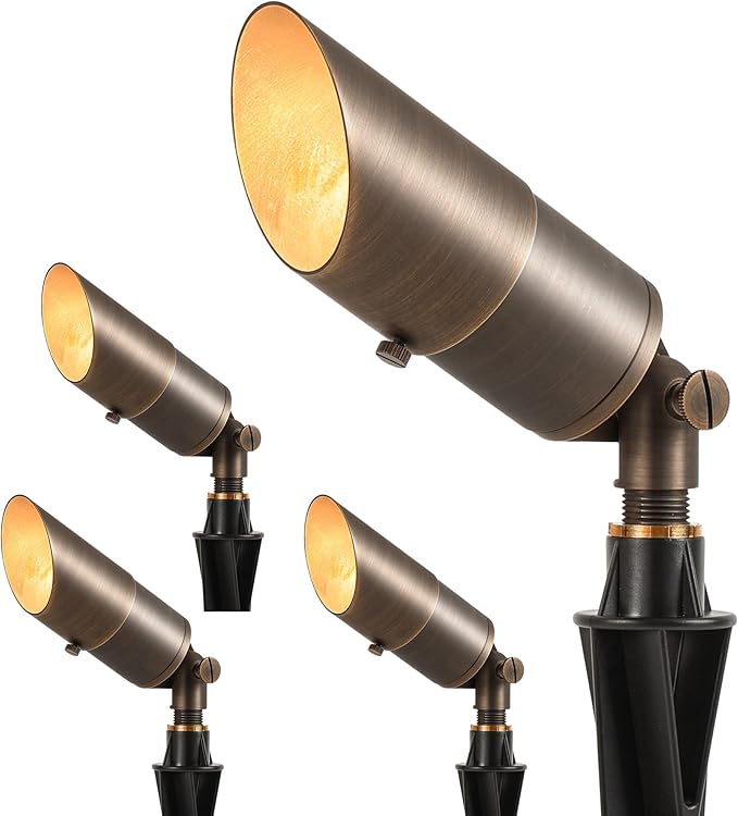 LUTEC Solid Brass Low Voltage Landscape Lighting, 12V Heavy Duty Waterproof by LUTEC