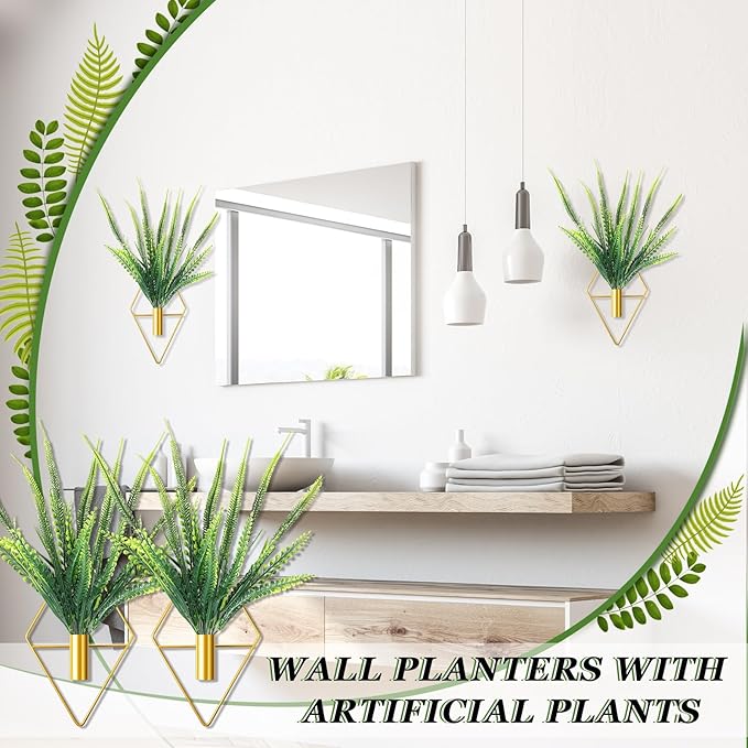 2 Pieces Gold Wall Decor Hanging Planters - Image 7