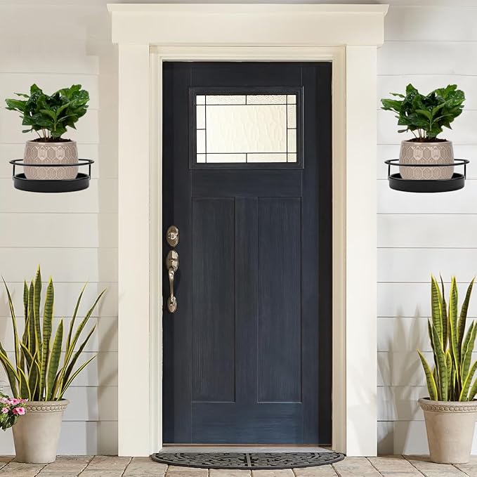 ARTORA Wall Mounted Plant Holder, 2 Pack Metal Flower Pot Wall Hanging Shelf - Image 7