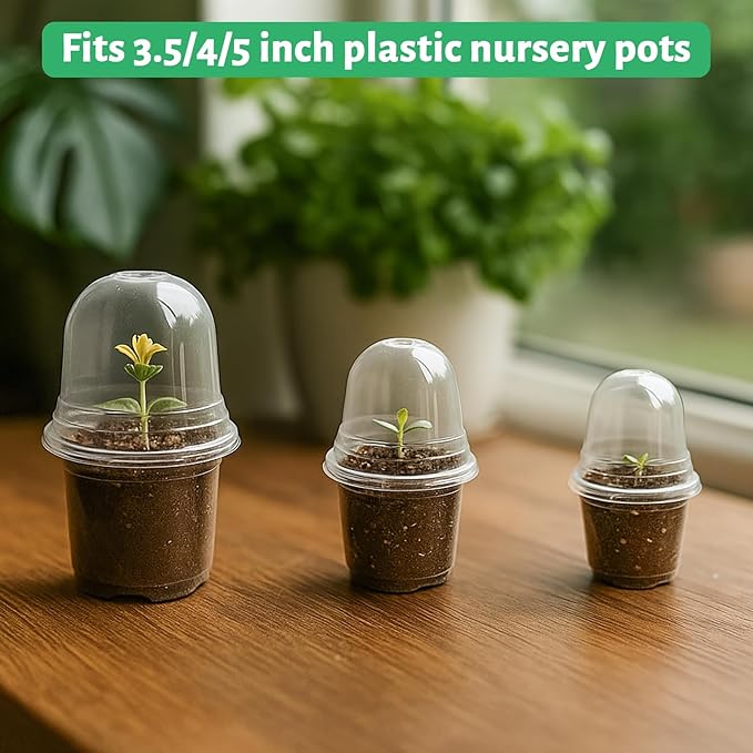 36 Packs 5/4/3.5 Inch Clear Plant Pot Humidity Domes, Transparent Seedling - Image 6