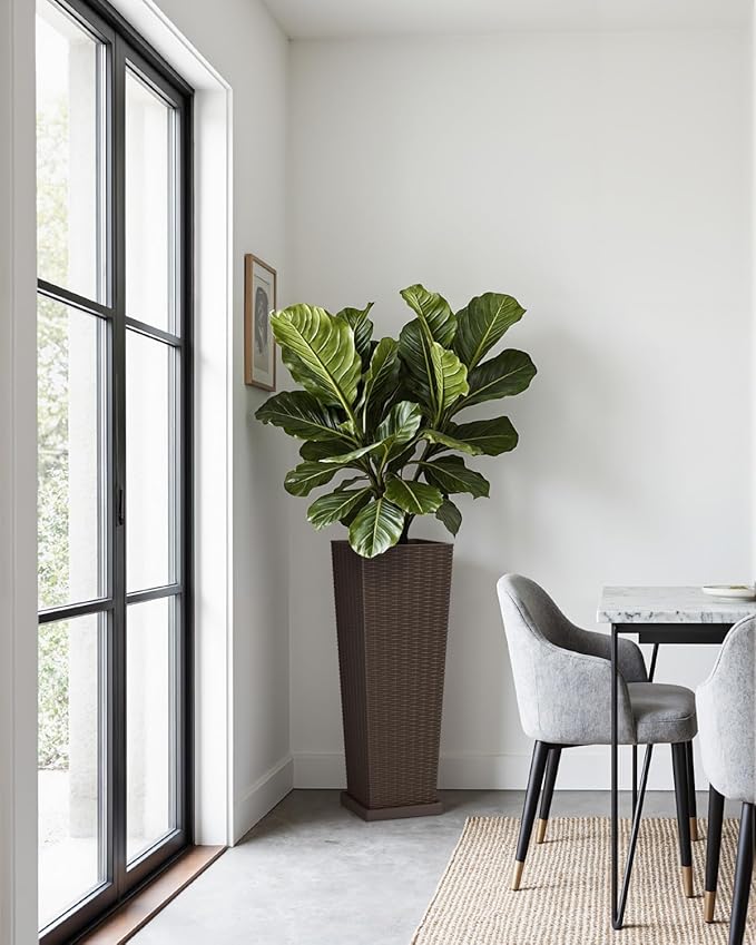 Greesum Set of 2 Tall Plastic Planters - Image 6