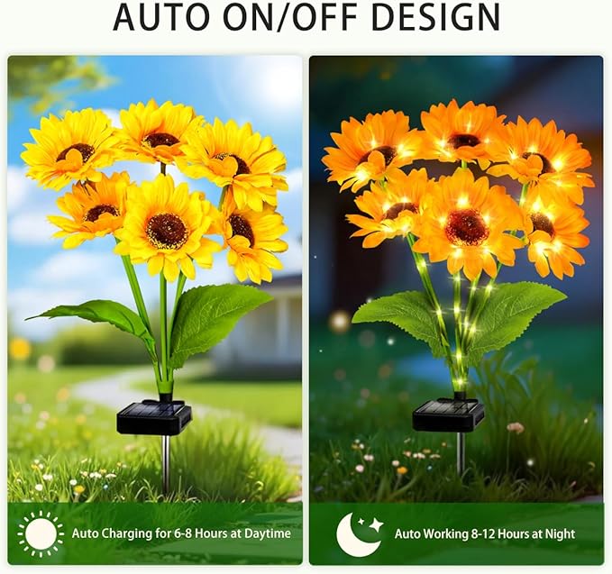 Solar Sunflower Lights 2 Pack - Image 7