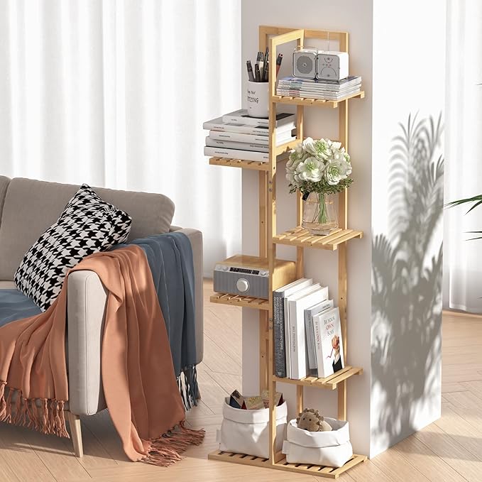 Laiensia Bamboo Plant Stand Rack 6 Tier, Indoor&Outdoor Planter Display Shelves - Image 3