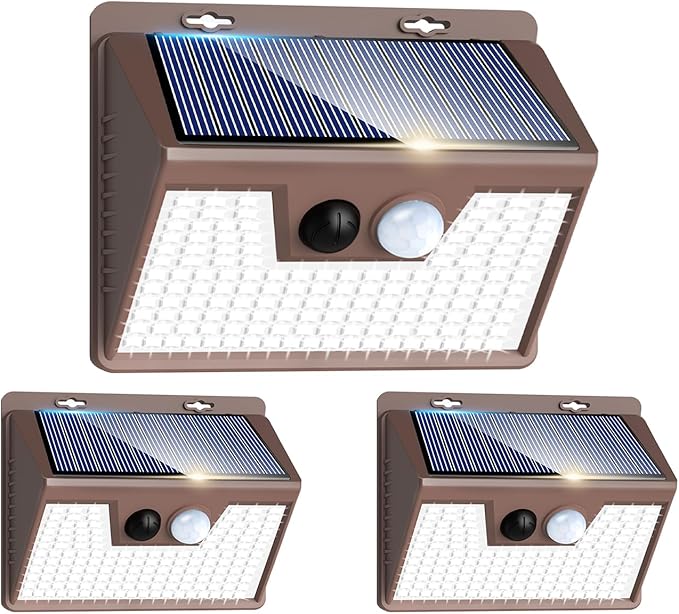 Peasur Solar Lights Outdoor Motion Sensor, Ultra-Bright 3 Mode Fence Security by Peasur