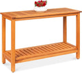 Best Choice Products 48in 2-Shelf Eucalyptus Wooden Console Table Indoor by BestChoiceProducts