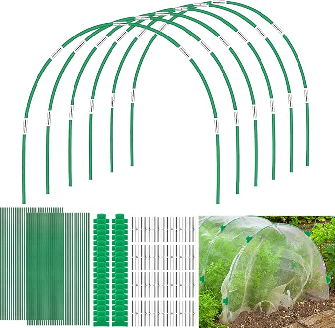Greenhouse Hoops Grow Tunnel, 10 Sets of 8FT Long Garden Hoops by GOONMILL