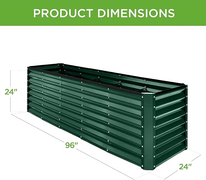 Best Choice Products 8x2x2ft Outdoor Metal Raised Garden Bed, Rectangular Deep - Image 7