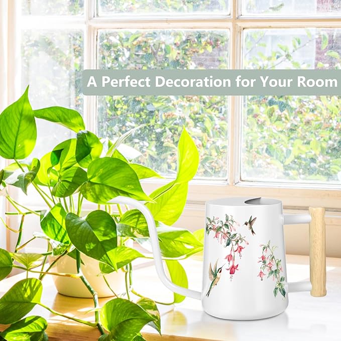 Watering Can Indoor Plants, 35oz Small Stainless Steel Metal Watering Can - Image 3