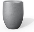 Kante Tall Concrete Planter, 21.7-Inch Height Gray Large Indoor Outdoor Plant by Kante