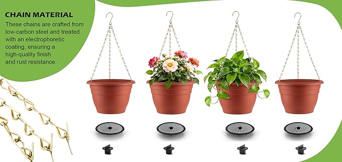 Hanging Planters 10 Inch, Self Watering Hanging Basket - Image 6