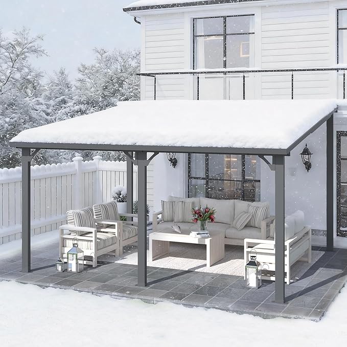 AECOJOY 12' x 14' Outdoor Hardtop Metal Gazebo - Image 5