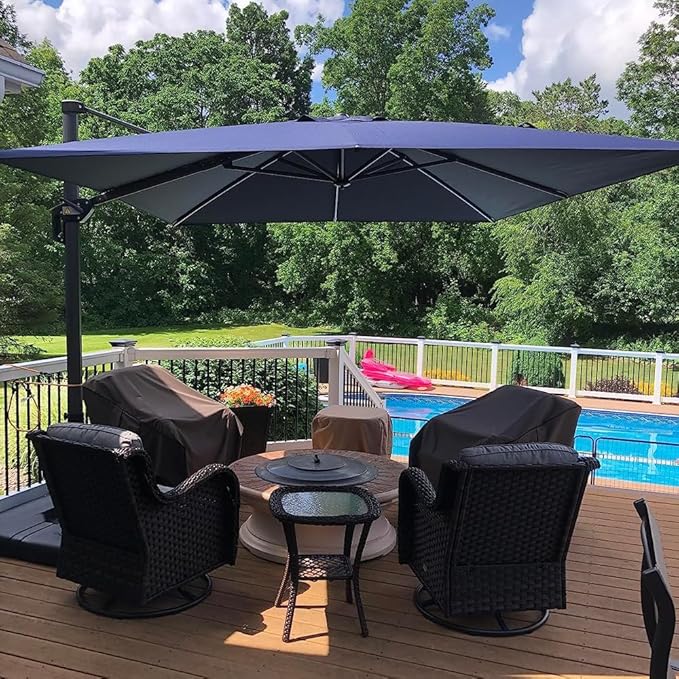 PURPLE LEAF Patio 9 Feet Cantilever Offset Umbrella by PURPLELEAF