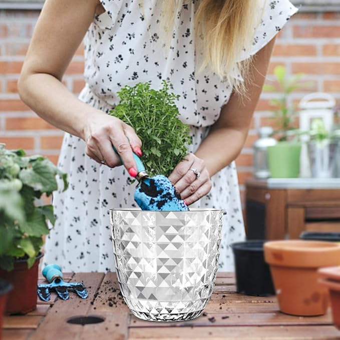 Self Watering Pots for Indoor Plants, Flower Pots, Self Watering Plant Pot-3pcs - Image 6