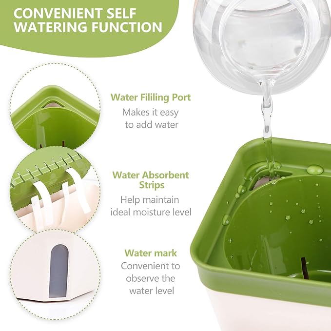 OurWarm 3 Pack Self Watering Herb Planter Set - Image 3